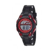 Marea B44097/1 digitaal horloge 36 mm 50 meter zwart/ rood