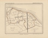 Historische kaart, plattegrond van gemeente Wemeldingen in Zeeland uit 1867 door Kuyper van Kaartcadeau.com