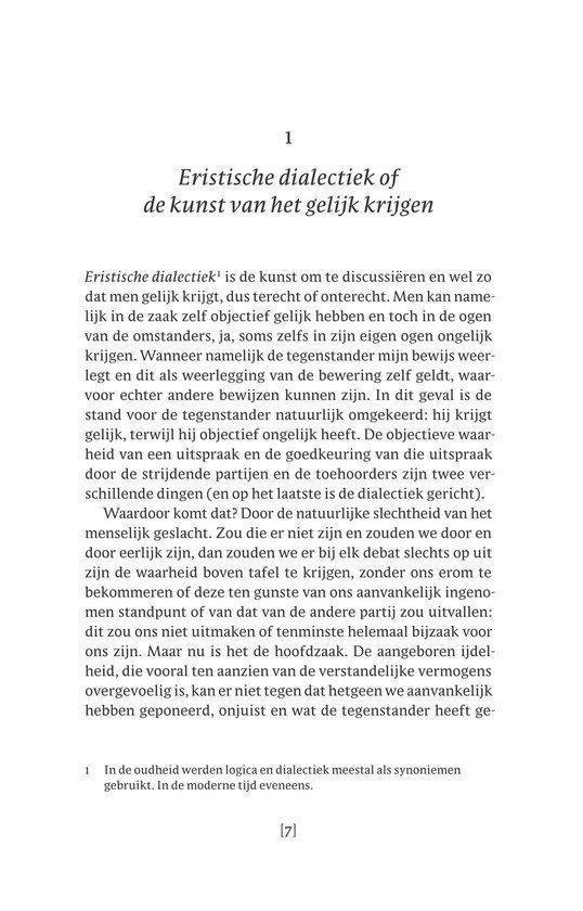 De kunst van het gelijk krijgen
