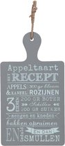 Houten Tekstbord - Appeltaart recept