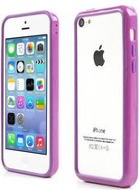 iPhone 5C bumper - Paars | Apple iPhone 5C case | TPU backcover transparant