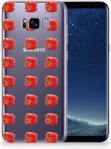 Samsung Galaxy S8 Plus TPU siliconen Hoesje Design Paprika Red
