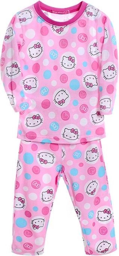 Hello Kitty Meisjes Pyjama - roze - maat 116 | bol.com