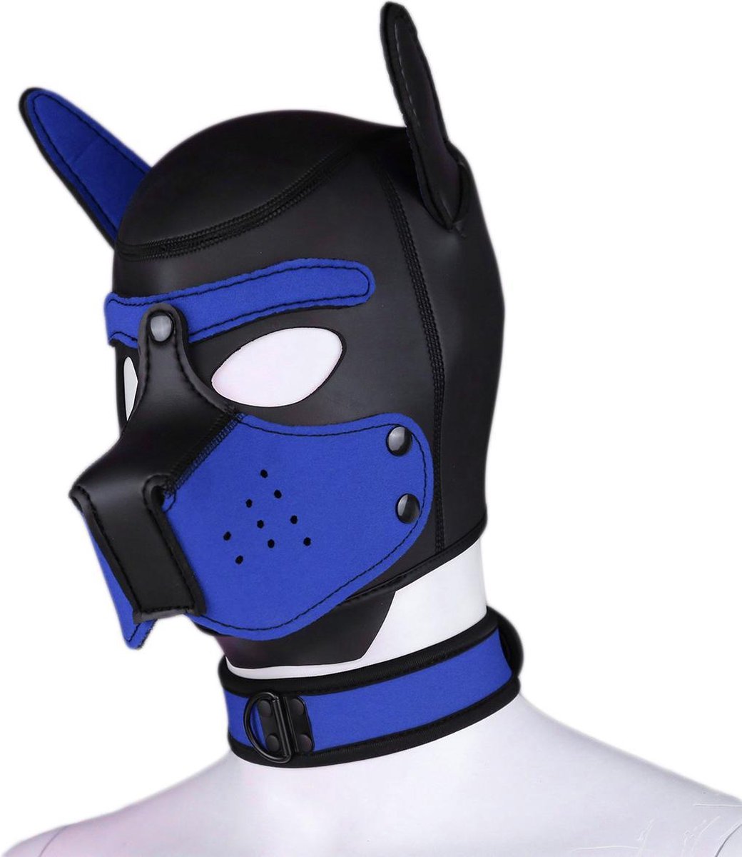 Banoch - Lindo Perrito Azul Neoprene - hondenmasker puppy play blauw neopreen — afbeelding 5