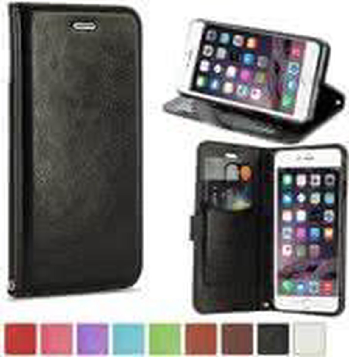 KDS Smooth wallet hoesje Geschikt voor: iPhone 6 4,7 zwart