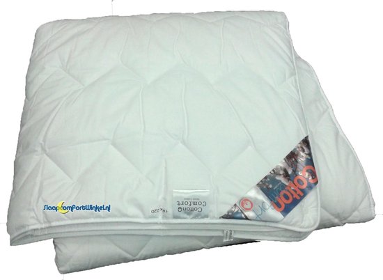 Cotton Comfort 4-Seizoenen Dekbed - 100% Katoen - Eenpersoons - 140x200 cm  - Wit | bol.com