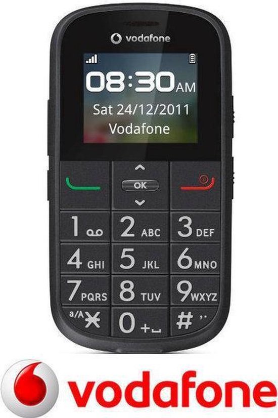 stam Arthur domineren Vodafone 155 Senioren mobiel - Grijs - Vodafone prepaid telefoon | bol.com