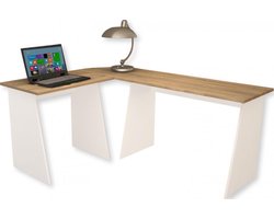 Houten hoekbureau Hoekbureau Werkbureau Computerbureau Masola