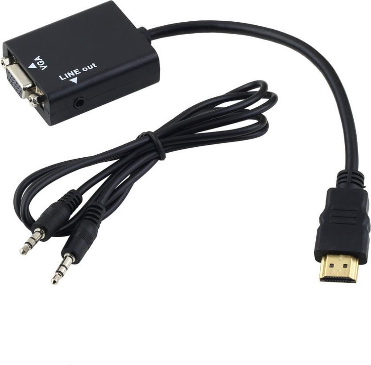 HDMI Naar VGA Adapter Converter Met Aux Audio Kabel - Full HD 1080P Male To  Female... | bol.com