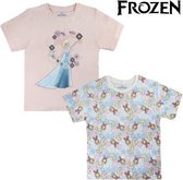 T-Shirt met Korte Mouwen voor kinderen Frozen 72680 Hemelsblauw
