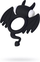 JOS- Cocky Devil- Penis en scrotum ring met rabbit- zwart
