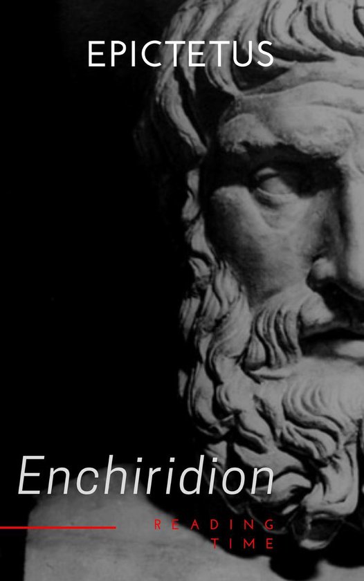 Epictetus Enchiridion. Close-up van een Grieks beeld van een man met een baard.