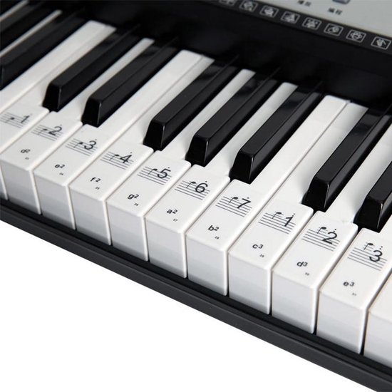 Étiquettes amovibles de notes de clavier de piano pour débutants, 88 touches et