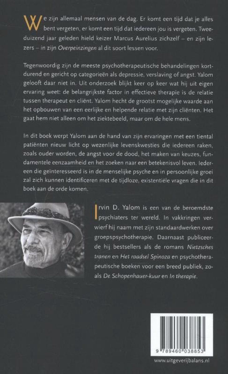 Eendagsvlinders 9789460038853 Irvin D. Yalom Boeken