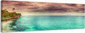 Paradijselijk eiland - Canvas Schilderij Panorama 158 x 46 cm