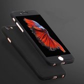 Zwart 360 hoesje case bescherming voor iPhone 6 met Tempered Glass