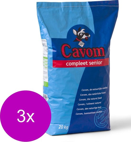 Cavom Compleet Senior Rund&Vlees - Hondenvoer - 3 x 20 kg