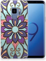 TPU Siliconen Hoesje Geschikt voor Samsung Galaxy S9 Design Purple Flower