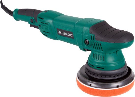 VONROC Excentrische polijstmachine - poetsmachine – 1050W – Ø150MM – Soft start – Incl. 1 schijf, steunschijf & tas