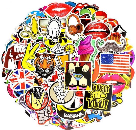 Uitgelezene bol.com | Sticker mix met 100 grappige plaatjes, bekende karakters XD-48