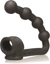 Oxballs - Buttballs - Rekbare Cocksling met Buttplug - Siliconen & TPR - Zwart