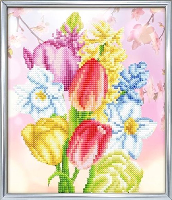Diamond Painting Crystal Art Kit ® Beautifull Bouquet 21x25 cm incl