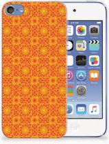 Geschikt voor iPod Touch 5 | 6 TPU Hoesje Design Batik Orange