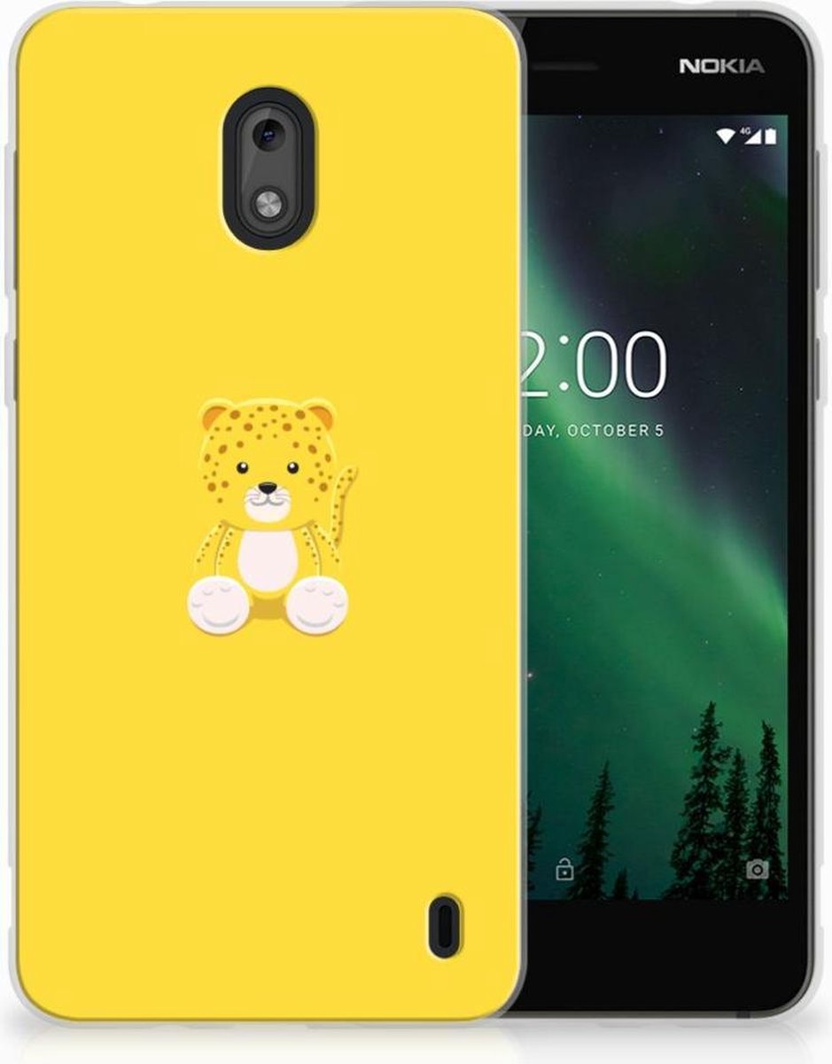 Nokia 2 Telefoonhoesje met Naam Baby Leopard