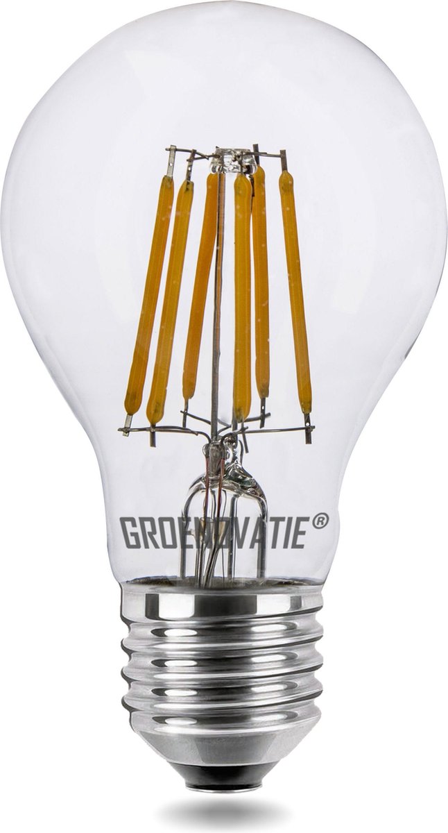 Groenovatie LED Filament Lamp E27 Fitting - 6W - 106x60 mm - Dimbaar - Warm Wit