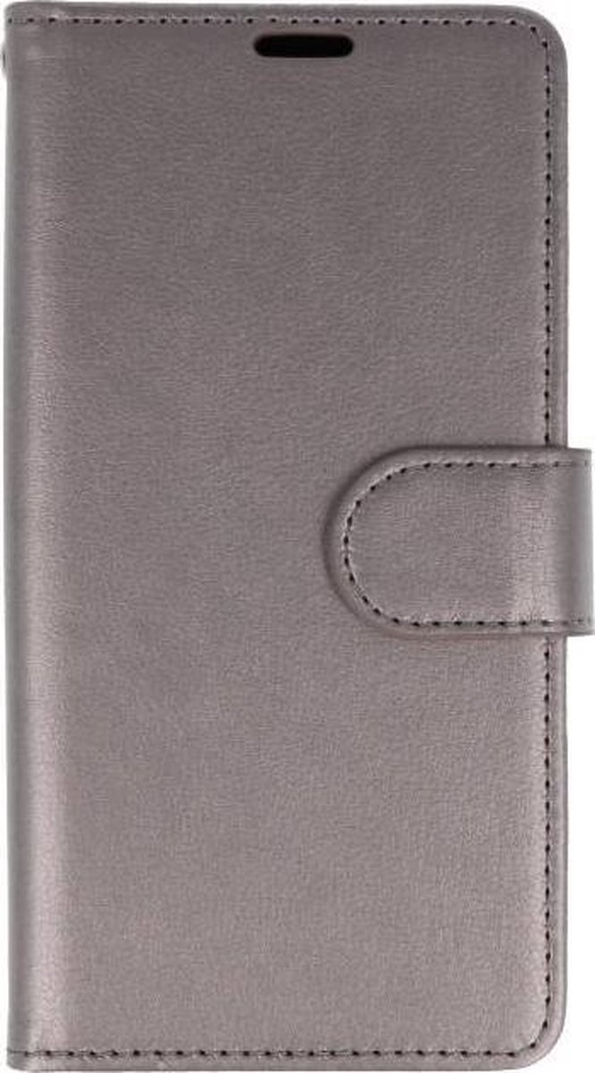 Wallet Cases Hoesje Geschikt voor Samsung Galaxy A8 Plus (2018) - Grijs