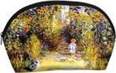 Make-up tasje / geldbeugel in Polyamide met leuke print van schilderij "Jardin à Vetheuil" van Claude Monet, Etui & Reis Organizer – Opberg Pennen - Etui voor Cosmetica en Accessoires – Dames