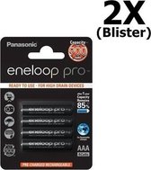 8 Stuks (2 blisters a 4st) - AAA Panasonic eneloop Pro Oplaadbare Batterij