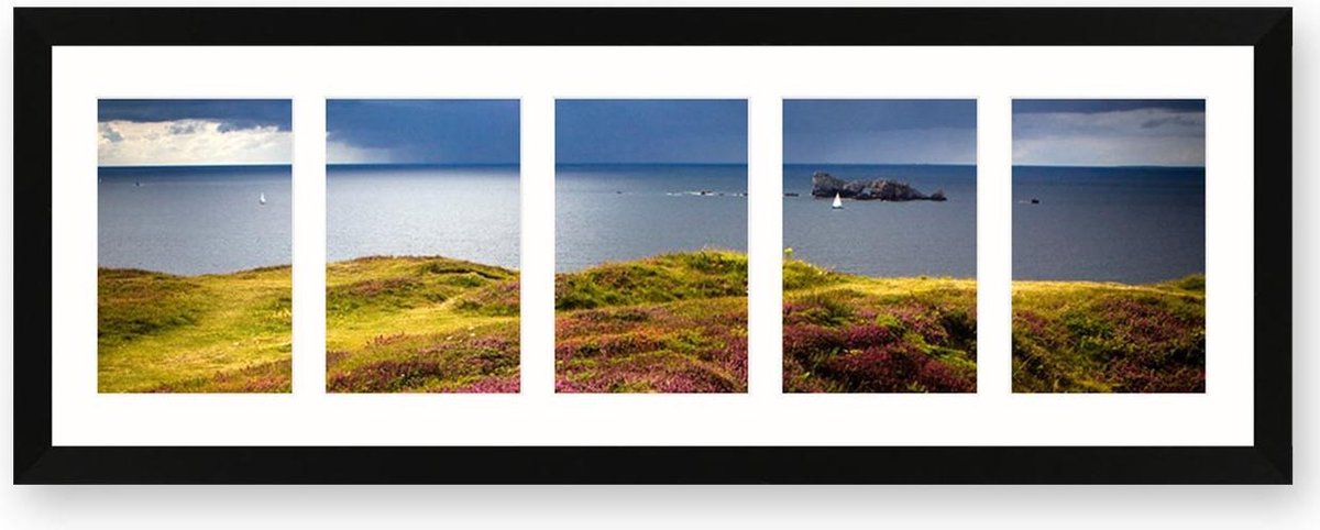 SecaDesign Anima Vijfluik Fotolijst - Fotomaat 10x15 cm - Zwart