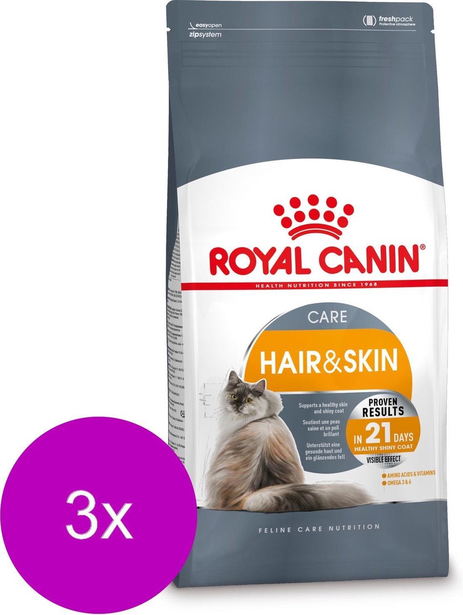 Royal Canin Royal Canin Hair & Skin Care - Kattenvoer - 3 x 2 kg