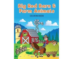 Big Red Barn and Farm Animals Coloring Book