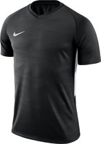 Nike Nike Tiempo Premier SS Sportshirt - Maat 128  - Unisex - zwart/grijs