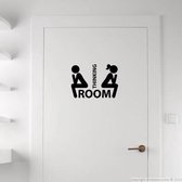 Muur/Deur Sticker Wc - Thinking Room