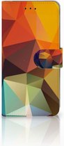 Samsung Galaxy A6 Plus 2018  Bookcase Hoesje Design Polygon Color