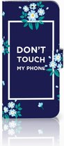 Geschikt voor Samsung Galaxy S9 Plus Bookcase Hoesje Flowers Blue DTMP