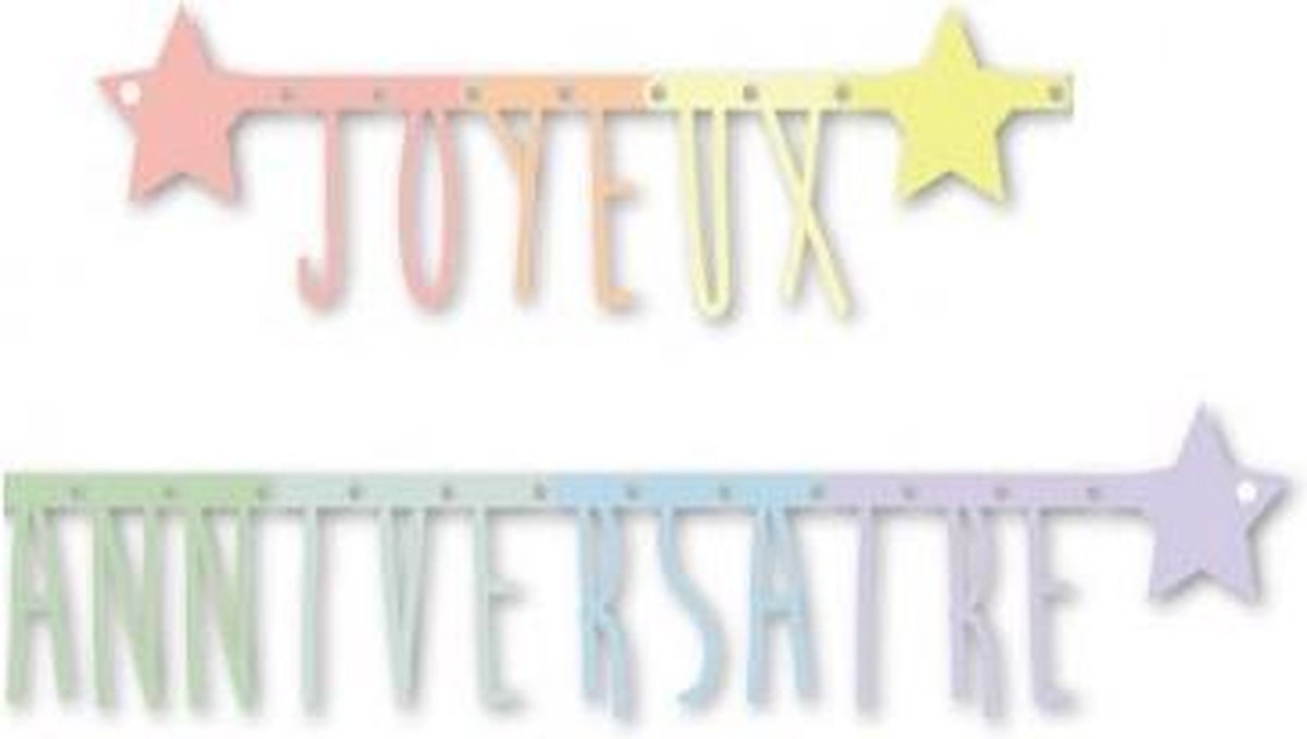 PARTYPRO - Verjaardagsslinger pastelkleuren