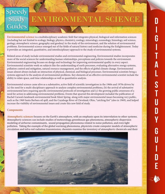 Environmental Science (Speedy Study Guide) - cover