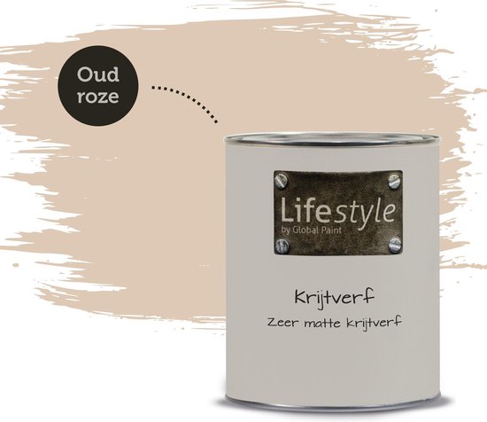 Lifestyle Krijtverf - Oud roze - 1 liter | bol.com