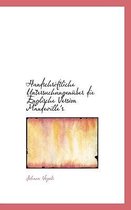 Handschriftliche Untersuchungen Ber Die Englische Version Mandeville's