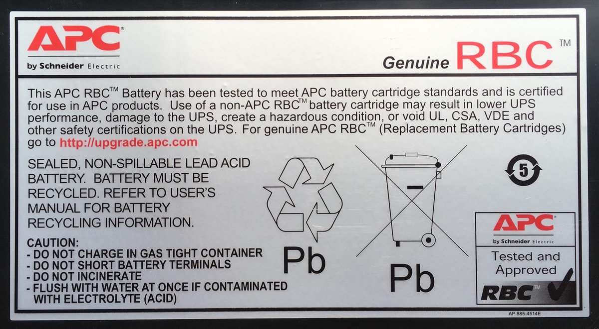 APC Batterij Vervangings Cartridge APCRBC115