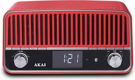 Waakzaamheid gazon hun Akai APR500 - Draadloze radio - Rood | bol.com