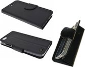 LG F60 Wallet Boek Case Cover   Zwart
