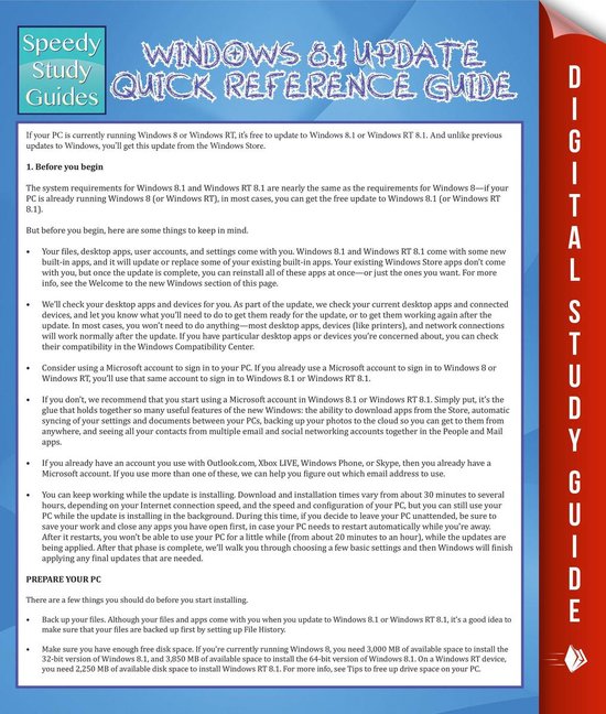Windows 8.1 Update Quick Reference Guide - cover
