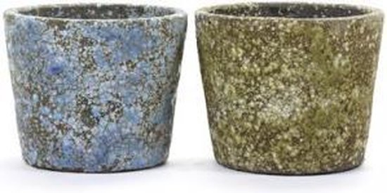 Serax - Bloempot Sierpot Antic pot - Craquele Blauw of Groen |
