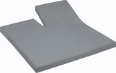 Damai - Hoeslaken split (tot 35 cm) - Katoen - 180 x 220 cm - Grey