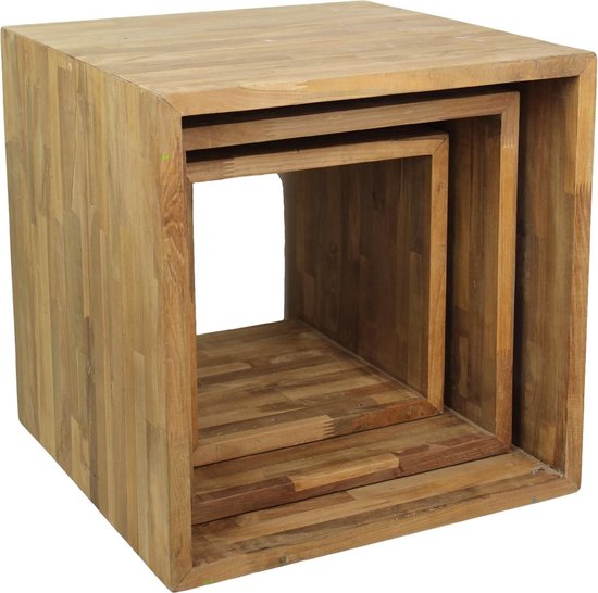 Senze Cube - Kubus Set van 3 - Bruin | bol.com